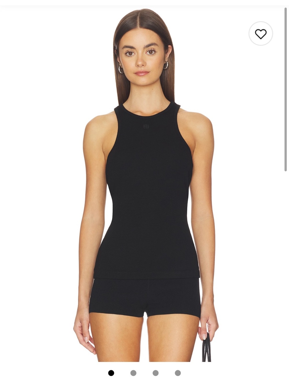 Anine Bing Cole Black Tank | Women’s Black Ribbed Tank (Size XS)